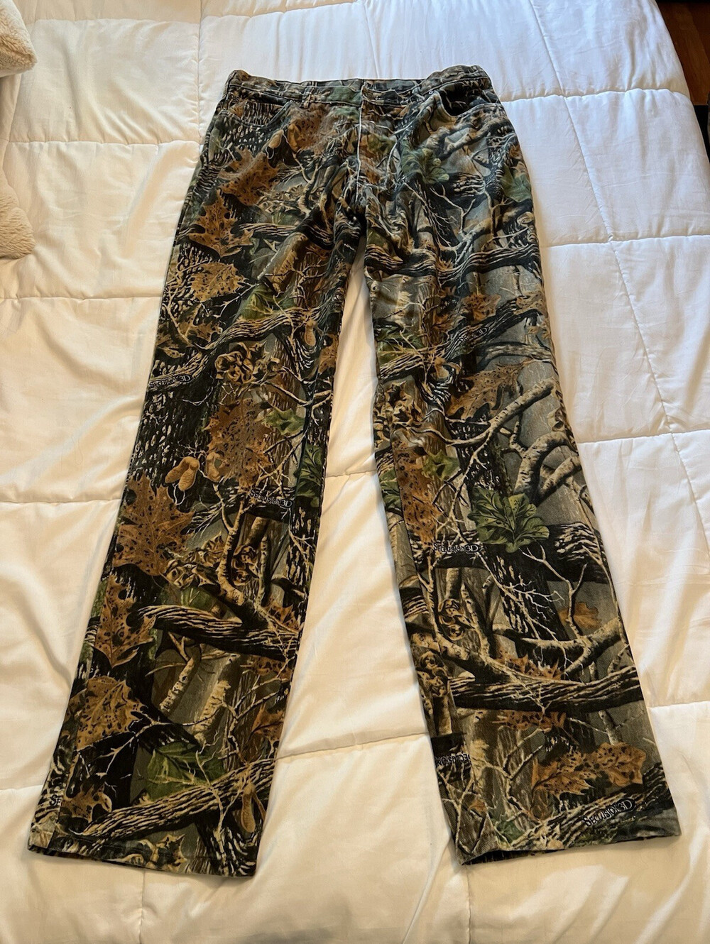 Cabela’s Seclusion 3D Mens 38x32 Leafy Tan Green Hunting Camo Pants